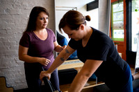 091219 MAG Lauren Thompson and her client sofia at Thrive Pilates