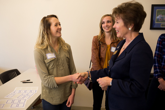 Dean Cary Talking to Students