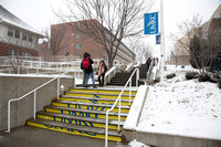 012116 MCOM Volker Stairs and student union in the snow