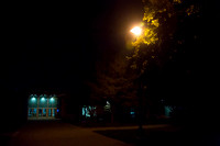 102616 MCOM Atterbury Student success center south entrance at dusk and night