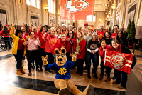 013020 MCOM KC Roo and the MCOM team at Union Station for Chiefs Display