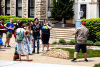 051022 CAS SHSS Students on campus with video crew