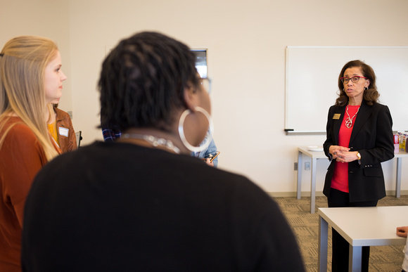 Faculty Member Talking to Students