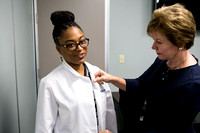 090117 NHS Students at the VNA in Labcoats